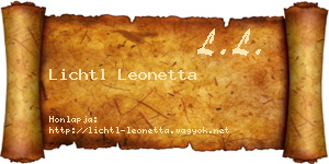 Lichtl Leonetta névjegykártya